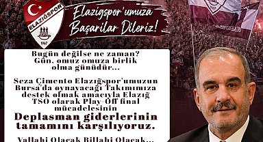 Başkan Alan, Elazığspor'un deplasman giderlerini karşıladı