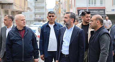 Başkan Şerifoğulları, yol yenileme ve kaldırım çalışmalarını inceledi