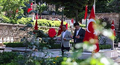 Başkan Vekili Şahin Biba'dan şehitlik, esnaf ve itfaiye ziyareti