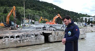 Başkan Yazıcıoğlu'ndan yıkımı gerçekleştirilen ÇEDAŞ köprüsü yerine yeni köprü müjdesi