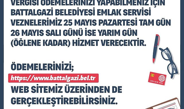 Battalgazi Belediyesi'nden bayram öncesi vezne düzenlemesi