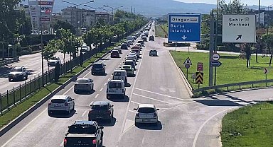 Bayram dönüş trafiği İnegöl'de yoğunlaştı