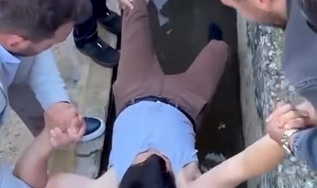 Bayram namazına gelmeyenleri buz gibi suya attılar