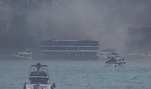 Bebek Sahili'nde teknede çıkan yangın söndürüldü