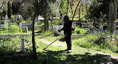 Bilecik'te mezarlıklarda bakım çalışması