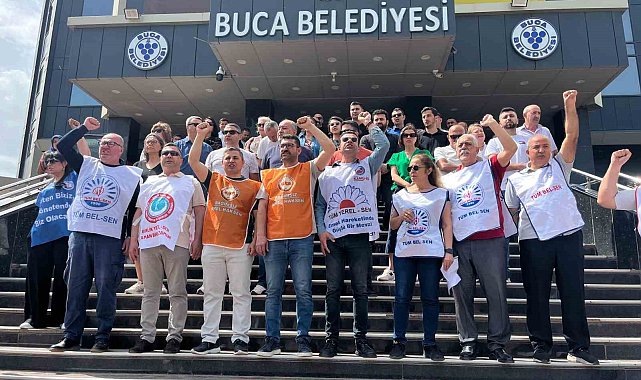 Buca Belediyesi'nde memurların eylemi sürüyor: Özgür Özel'e seslerini duyuracaklar