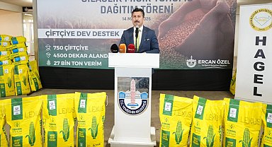 Bursa Yenişehir'de 750 çiftçiye mısır tohumu desteği