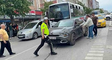 Çerkezköy'de maddi hasarlı kaza sonrası gerginlik