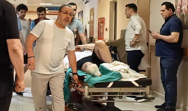 Çim biçerken parmaklarını biçti
