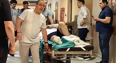 Çim biçerken parmaklarını biçti