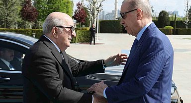 Cumhurbaşkanı Erdoğan, Cezayir Cumhurbaşkanı Tebbun'u törenle karşıladı
