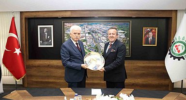 Denizli Ticaret Borsası Yönetiminden Denizli OSB Yönetimine tebrik ziyareti