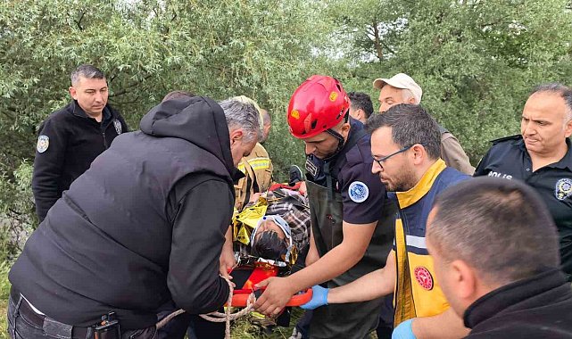 Dereye düşerek akıntıya kapıldı, böyle kurtarıldı