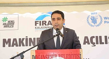 Doğanşehir'de buğday üretimine güç katacak ortak tarım makineleri parkı açıldı