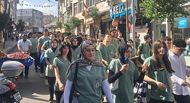 Edirne Keşan'da Hemşireler Haftası'na geleceğin hemşirelerinden kutlama