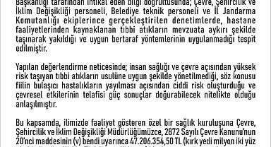 Elazığ'da özel bir hastaneye 47 milyon lira ceza kesildi