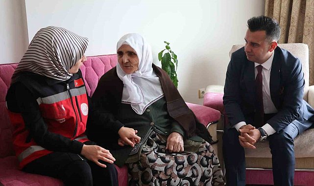 Erzurum'da şehit annesine anlamlı bayram hediyesi