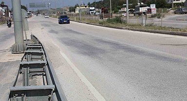 Firari koyun sürüsü kara yoluna çıkıp, üst geçidi kullandı