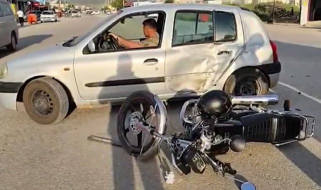 Gaziantep'te otomobil ile çarpışan motosikletin sürücüsü yaralandı
