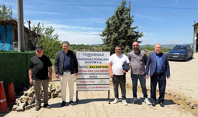 Gediz'in yeni mahallelerinde doğalgaz için ilk kazma vuruldu