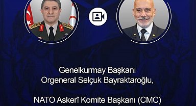 Genelkurmay Başkanı Bayraktaroğlu, NATO Askeri Komite Başkanı Dragone ile görüştü