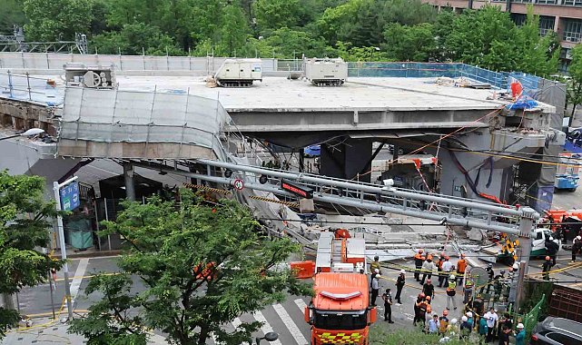 Güney Kore'de üst geçit yıkım sırasında çöktü: 3 ölü, 3 yaralı