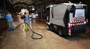 Haliliye'de kurban kesim alanları dezenfekte edildi