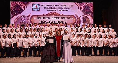 Hemşire adayları üniformalarını giydi