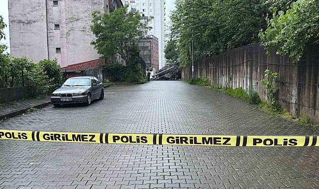 Hopa'da yağış sonrası heyelan: Dev kayalar yolu kapattı