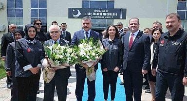 İçişleri Bakanı Mustafa Çiftçi ve Anayasa Mahkemesi Başkanı Kadir Özkaya Aşkale geri gönderme merkezinde incelemelerde bulundu