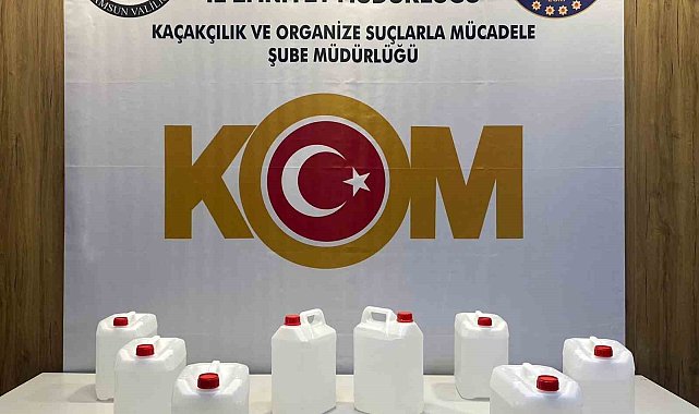 İlkadım'da 40 litre kaçak etil alkol ele geçirildi