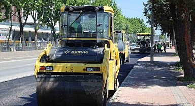 İstanbul Yolu'nda hummalı asfalt çalışması
