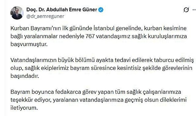 İstanbul'da bayramın ilk günü 767 kişi kurban keserken yaralandı