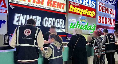 İzmir Otogarı'nda bayram denetimleri sürüyor