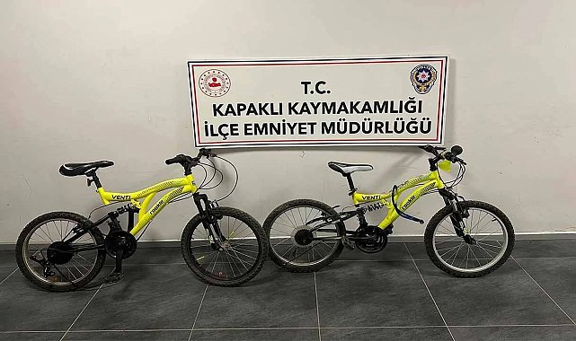 Kapaklı'da bisiklet çalan 2 çocuk yakalandı