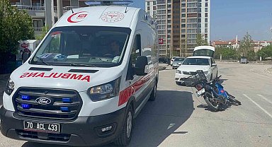 Karaman'da otomobil ile motosiklet çarpıştı: 1 yaralı