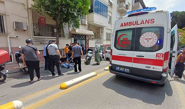 Karşı şeride geçen otomobil ile motosiklet çarpıştı: 1 yaralı