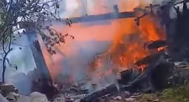 Kastamonu'da çıkan yangında samanlık küle döndü