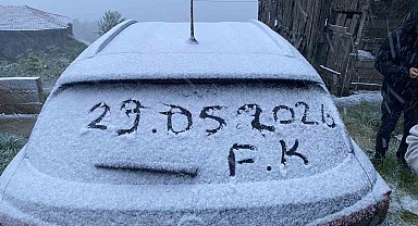Kastamonu'da mayıs ayının sonunda kar sürprizi