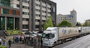 Kayseri Melikgazi'den Gazze'ye yardım TIR'ı