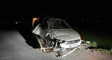 Kayseri'de takla atan otomobilde anne ve oğlu yaralandı