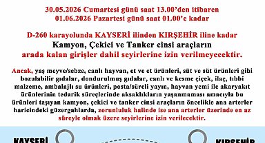 Kayseri'de tatil dönüşü trafik yoğunluğuna emniyetten önlem
