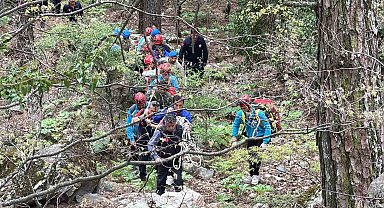 Kazdağları'nda 100 kişilik personelle zorlu kurtarma operasyonu