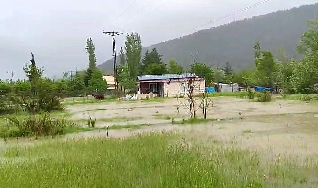 Kelkitçayı taştı, köyler ve tarım arazileri sular altında kaldı