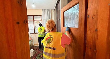 Kepez'de şehit ve gazi evlerinde bayram temizliği