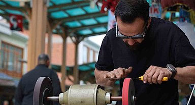 Kırşehir'de bıçak bileyicilerinde bayram mesaisi