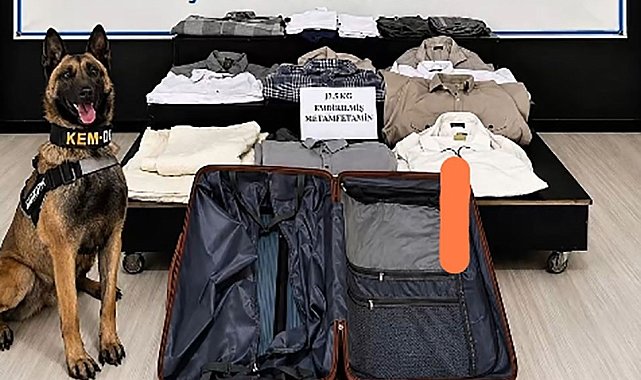 Kıyafetlerine emdirilmiş 12.5 kilo metamfetamin ele geçirildi