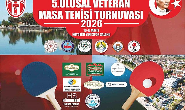 Köyceğiz'de 5. Ulusal Veteran Masa Tenisi Turnuvası düzenlendi