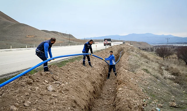 Malatya Yazıhan'da içme suyu hattı yenileniyor