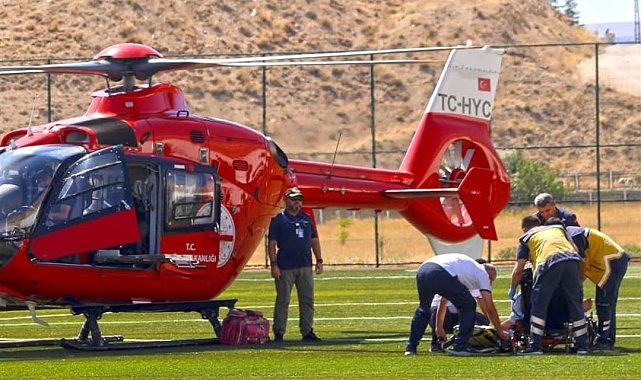 Malatya'da ambulans helikopter 82 yaşındaki hasta için havalandı
